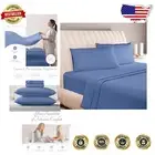 Elegant Marine Blue 600 TC Egyptian Cotton Sheet Set - Fits California King Beds