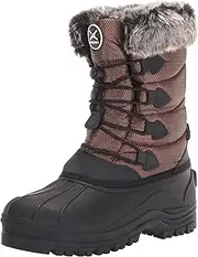 [ARCTIX] Women's Winter Boot, Below Zero, Snow Boot, Waterproof, Mid-Calf, Pull-On, Flat Heel, Round Toe, Faux Fur Lining, Fabric Insole, Comfort Lifestyle, Snow Use