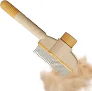 Comb for Dogs - Self-Cleaning De-Shedding Brush | Multifunctional Dog Comb Grooming Tool for Shedding Hair Cleaning Portable Design for Indoor Puppy Kitten Bath