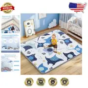 71x59 Inch Plush Baby Play Mat - Foldable & Machine Washable for Easy Clean