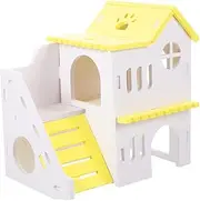 Happyyami Hamster House Decorative Chinchilla Villa Hideout Premium Cage Nest for Hamsters Safe Wear Resistant Unique Scottish Design for Comfortable Sleep Play Activities