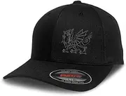 [Speedy Pros] Flexfit Left Side Panel Welsh Dragon Grey Outline Embroidery Polyester