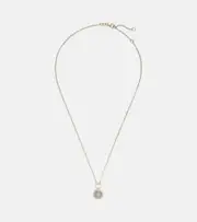 [FoundRae] FoundRae Pave Diamond Disk 18kt gold chain necklace with diamonds One Size gold