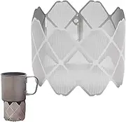 Camp Stove Windscreen, Backpacking Wind Blocker, Campfire Cooking Shield 27x6.7cm/10.63x2.64 Inches Lightweight & Portable/Adjustable Fit For Your Titanium Cup And Bowl