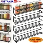 4PCS Spice racks Organiser Metal Wall Mounted Spice Shelf for Kitchen cupboard