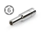 TEKTON 11142 1/4-Inch by 5 mm Deep Socket, Cr-V, 6-Point