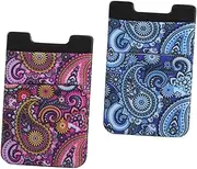 KOCKSHION Mobile Phone Back Stick on Wallet 2 Pcs Card Holder for Phone Case Unique Design