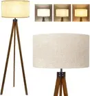 Wood Tripod Floor Lamp Mid Century Standing Lamp Modern Design Studying Light fo