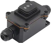 Daseeme IP68 Waterproof Junction Box + 12V 3-Speed Rocker Switch Set Outdoor 2 Way Plug Line Wire Range 4 to 8mm