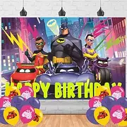 Wheels of Bat Backdrop 5x3 Vinyl Wheels of Bat Birthday Party Supplies Photography Background Picture Photoshoot Cake Table Decor Banner Shoot Drapes Poster