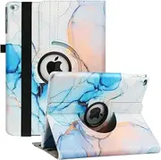 New iPad 9th/ 8th/ 7th Generation Case (10.2 inch) - 360 Degree Rotating Stand Smart Protective Cover with Auto Sleep Wake Feature for Apple iPad 10.2 Inch 2021/2020/2019 (Blue Marble)