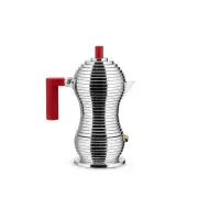 Alessi Pulcina Induction Espresso Coffee Maker Red 3 Cup