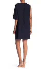Ted Baker Dark Blue Corat Draped Bow Shoulder Tunic Dress TB Sz 2 US Sz 6 $279
