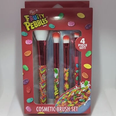 Post Fruity Pebbles 4 Piece Cosmetic Brush Set- New In Box