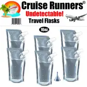 Cruise Ship Flask Kit Rum Runners Alcohol Liquor Smuggle Sneak Booze Plastic Bag