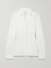 [Gabriela Hearst] Gabriela Hearst - Duff Pleated Linen Shirt - White - IT42 IT 42 White