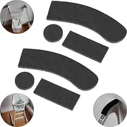 Felt Pads for Highchair, 1 Set, Compatible with IKEA LANGUR Children's Highchair, in Black, for Gluing, Chair Leg Gliders, Children's Chair, Felt Glider Pad Chair Leg, Baby Chair Floor Protector Kit,
