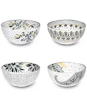 Portmeirion Set of 4 Artisanne Noir Rice Bowls