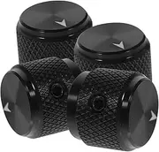 CATIEBYE Guitar Volume Knobs 4pcs Metal Potentiometer Caps Non-Slip Guitar Volume Knobs Aluminum Alloy
