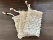 3 Exfoliating Natural Sisal Soap Bags - Eco-Friendly Soap Saver Pouches for Bath