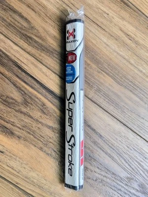 SuperStroke Traxion Flatso 1.0 Putter Grip White/Gray/Red Golf Brand New