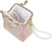 [GLSTOY] Pearl Clutch Purse for Women Ladies Party Purse with Refined Pearl Embroidery Clutch