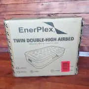 Double-High Air Mattress Twin Sized EnerPlex Air Bed Camping Built In Pump