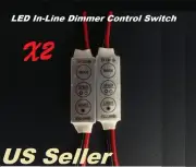 2PC Mini 12V LED DIMMER SWITCH MODULE W/ ON/OFF/DIMMER FLASH MODE IN-LINE
