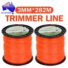 2PCS 3MM X 282M COMMERCIAL USE TRIMMER LINE MOWING Whipper Snipper Cord Rope Red