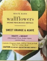 “SWEET ORANGE & AGAVE” Wallflowers Refills X 2. Bath & Body Works. SHIPS FREE!!!