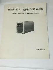 Operating & Instructions Manual MODEL CTC-4000 Television Camera