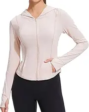 [VENLOTA] Women's UPF 50+ Sun Protection Hoodie Jacket, Long Sleeve Sun Shirts with Pockets, Suitable for Outdoor Sports(Medium), Pink