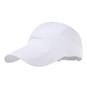 Running Hat Outdoor Quick Drying Baseball Cap Mesh Cool Workout One Size White