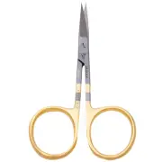 Dr. Slick Iris Scissors Straight/Curved Serrated Blade Gold Loops