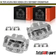 2x Front Brake Caliper w/ Bracket for Honda CR-V 2007-2016 Acura RDX 2007-2012 (for: Honda)