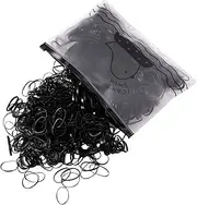 GOUWEIBA Small Rubber Bands for Hair - 1000 pcs Mini Elastic Hair Ties No Damage Tiny Hair Ties for Braids Women Baby Girls Kids Toddler Infants (Black)