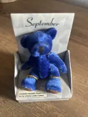 Russ Berrie Bears of the Month #1859 Sapphire September Bear Birth Month Blue