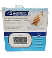 GARRISON PROGRAMABLE THERMOSTAT 5+1+1 Day Smart for wall Heating/Cooling unit