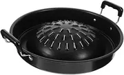 Toddmomy Portable Grill Pan for Indoor and Outdoor Bbq Multifunctional Grilling Pan for Camping and Party Gatherings Durable Material Easy to Clean Smooth Edges for Safety