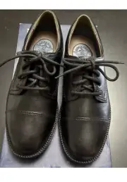 Dockers Gordon Oxford Mens Size 8.5W Black Leather Dress Shoes Cap Toe 90-2214