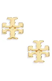 Tory Burch Logo Stud Earrings in Tory Gold at Nordstrom One Size