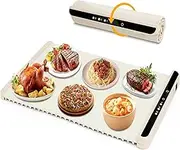 Warming Mat for Food,Food Warming Mat,Electric Warming Tray, Heating Fastly in 10s,Warming Trays for Buffets Party - Foldable,Ideal for Buffet,Parties, Thawing,Easy to Clean (Beige)