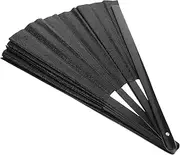 HOLIDYOYO Glitter Rave Hand Fan: Large Folding Chinese Kungfu Fan Foldable For Men Women Rave Outfits Accessories Festival Club Party Dance