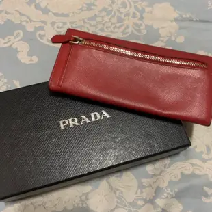 正品🌟PRADA 正紅色長夾