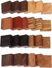 BELLIFFY Unfinished Wooden Blocks 24pcs DIY Craft Kit for Jewelry Making Decorative Projects