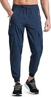 [Libin] Men's Lightweight Joggers Quick Dry Cargo Hiking Pants Track Running Workout Athletic Travel Golf Casual Outdoor Pants