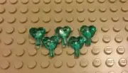Lego NEW Friends Set/5 Trans Blue Heart Jewels - Princess Girl Gem Crystal