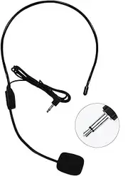 Microphone Headset Mic, 3.5mm Connector Jack Headset Microphone with Flexible Wired Boom for Voice Amplifier, Teachers, Speakers, Coaches, Presentations, Seniors and More