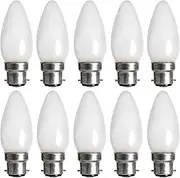 10 x 40W Pearl B22 Candle Shaped Light Globes Bulbs Lamps Bayonet Incandescent