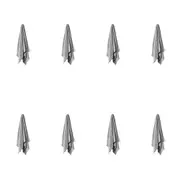 8PK Linen House Aria Silver Cotton/Bamboo Quick Dry Soft Face Washer 33x33cm